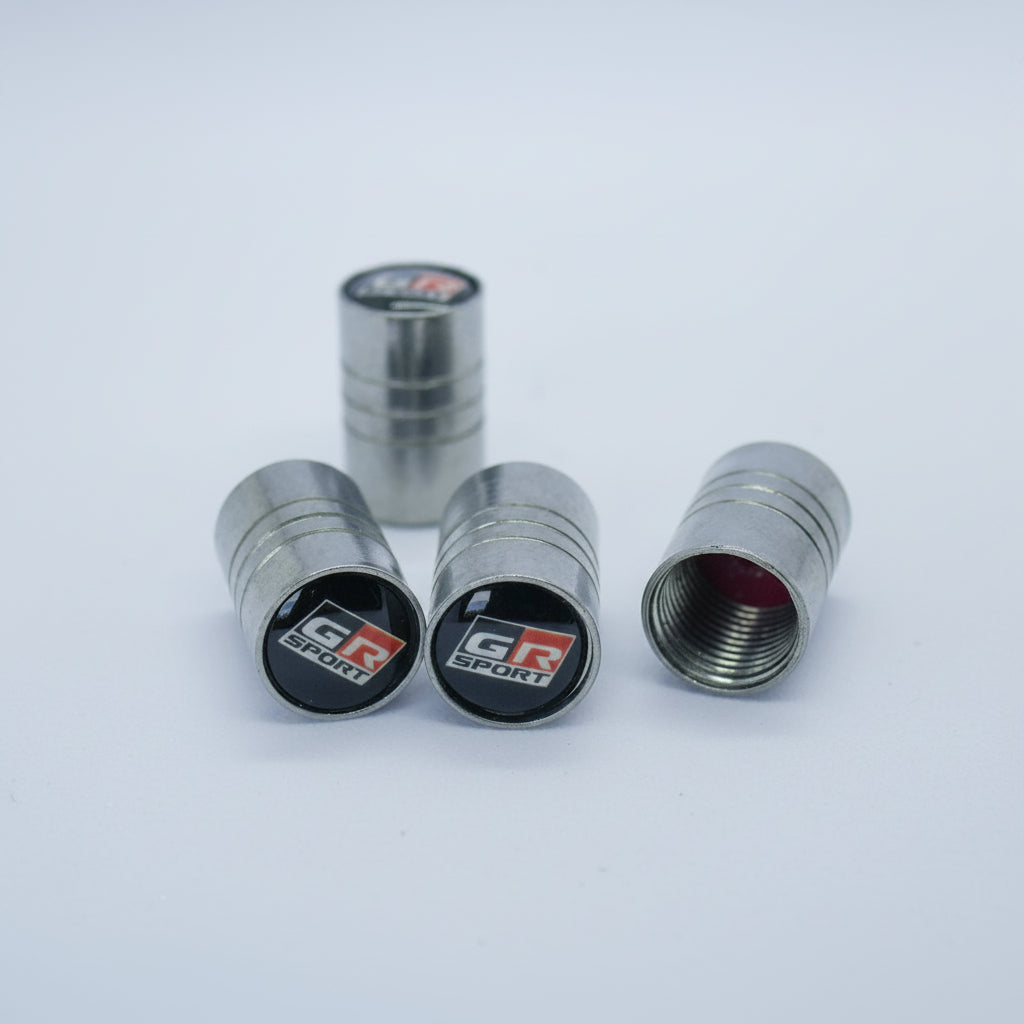 Toyota GR Style Tyre Valve Cap - Barrel Style (Set of 4)