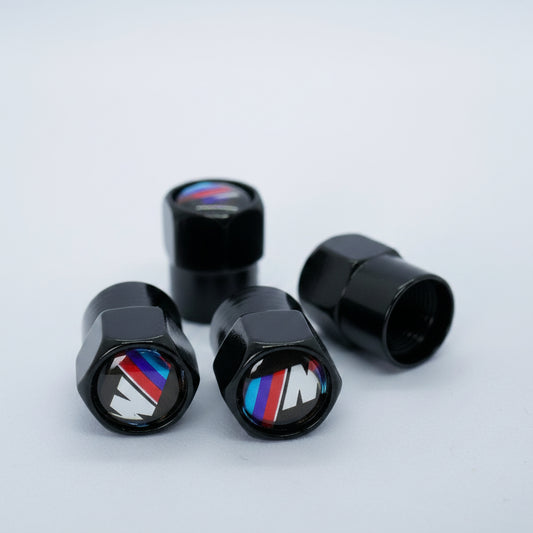 BMW M Sport Style Tyre Valve Cap - Nut Style (Set of 4)