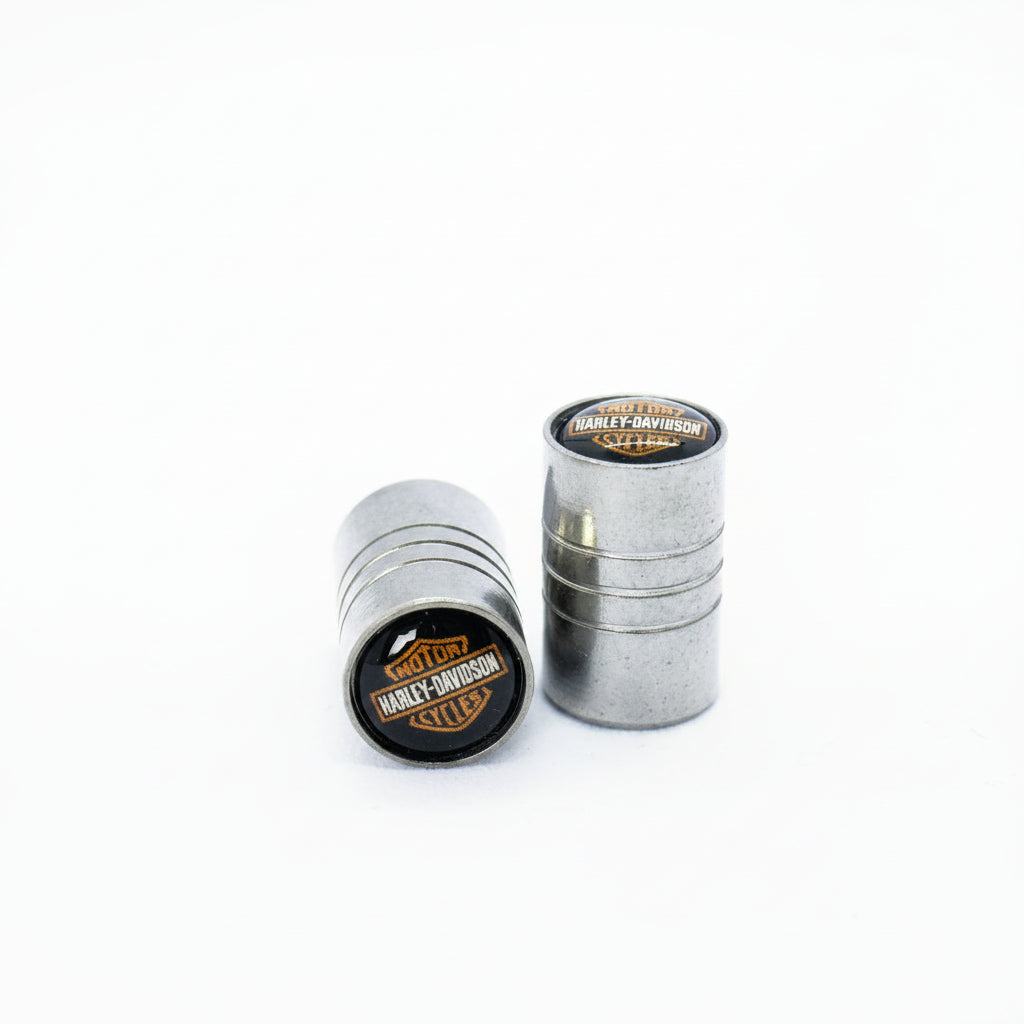 Harley Davidson Style Tyre Valve Cap - Barrel Style (Set of 2)