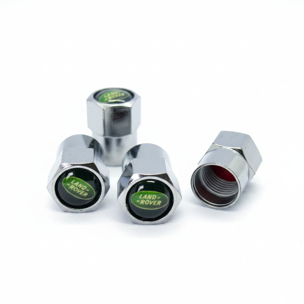 Land Rover Style Tyre Valve Cap - Nut Style (Set of 4)