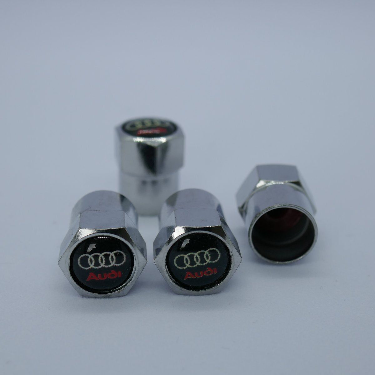 Audi Style Tyre Valve Cap - Nut Style (Set of 4)