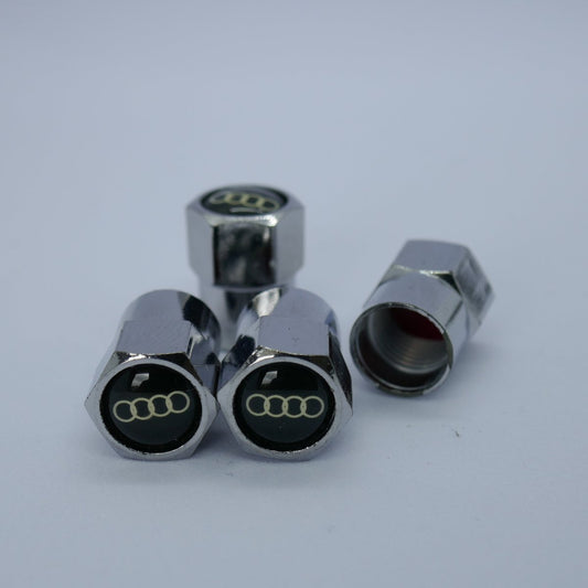 Audi Style Tyre Valve Cap - Nut Style (Set of 4)