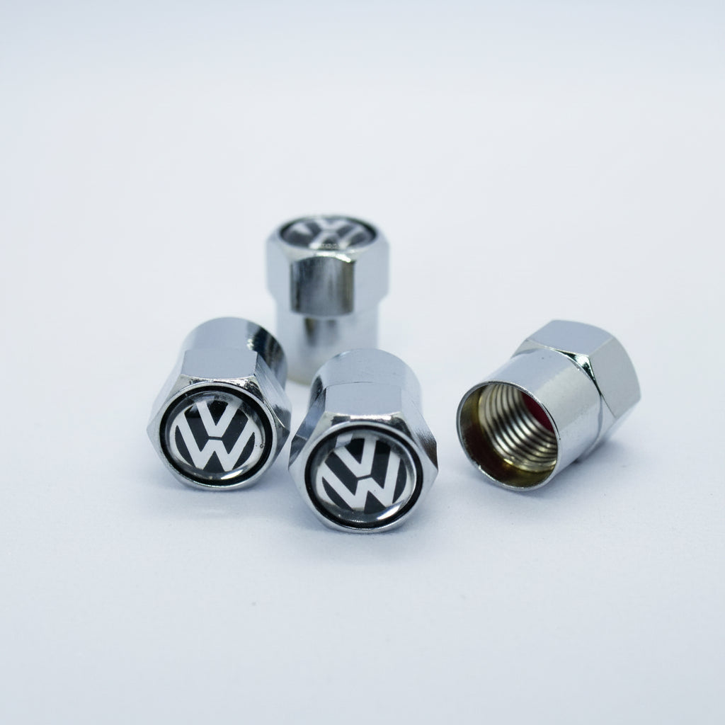 Volkswagen Style Tyre Valve Cap - Nut Style (Set of 4)