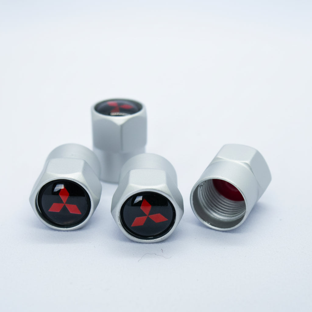 Mitsubishi Style Tyre Valve Cap - Nut Style (Set of 4)