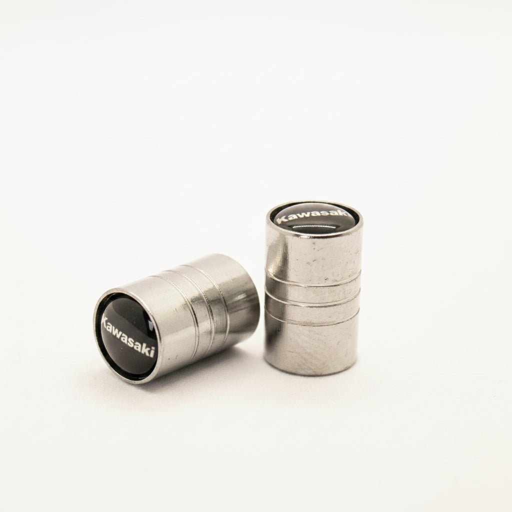 Kawasaki Style Tyre Valve Cap - Barrel Style (Set of 2)