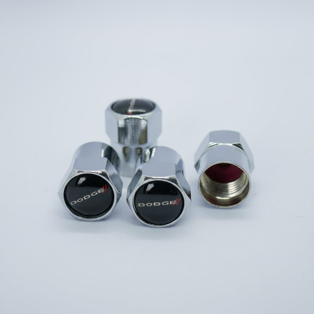 Dodge Style Tyre Valve Cap - Nut Style (Set of 4)