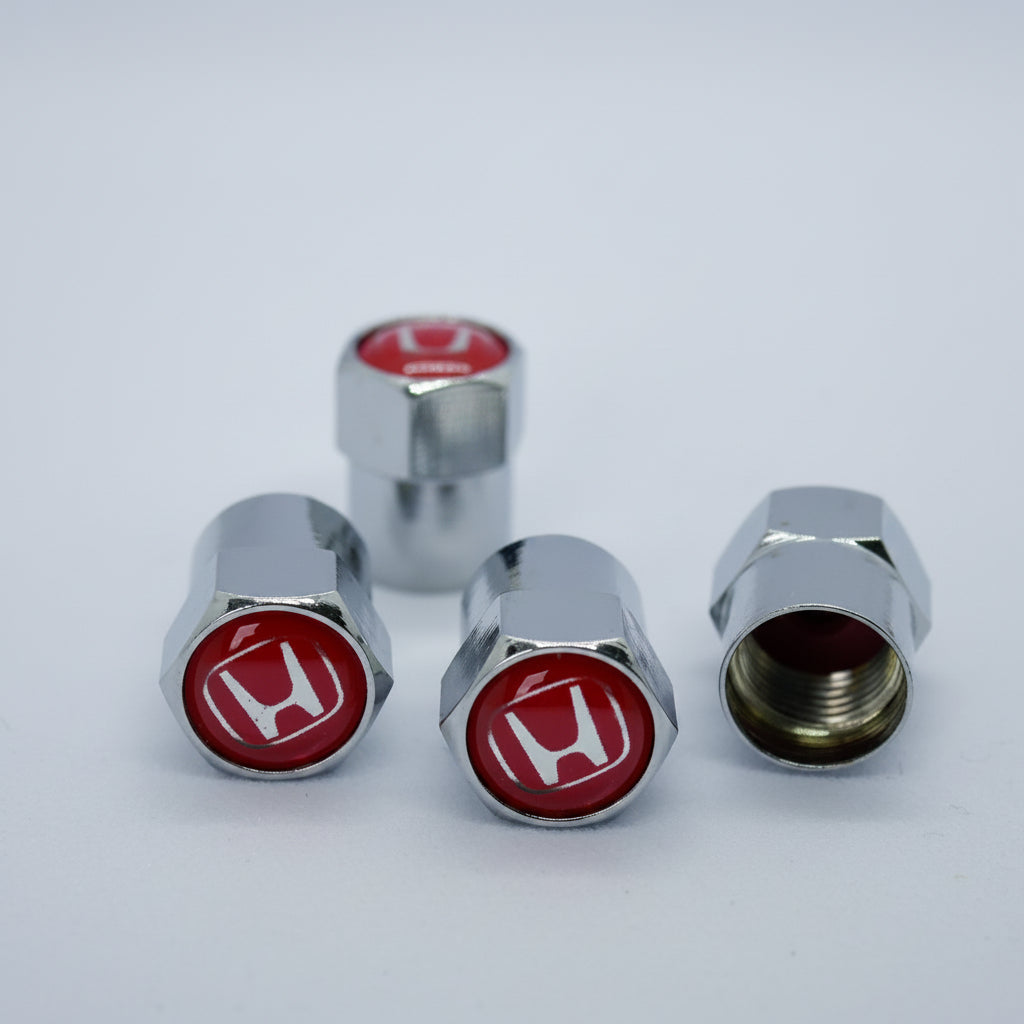 Honda Style Tyre Valve Cap - Nut Style (Set of 4)