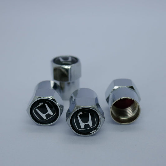 Honda Style Tyre Valve Cap - Nut Style (Set of 4)