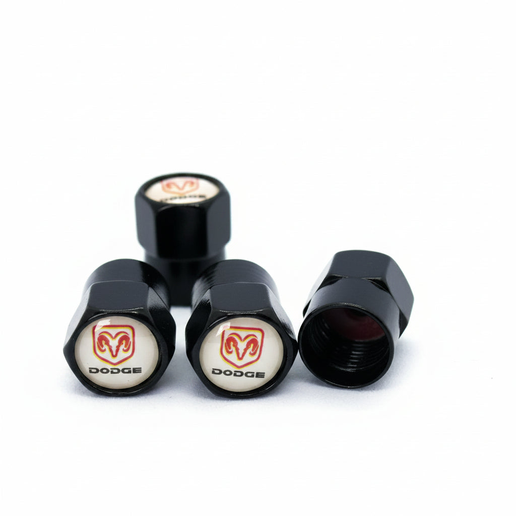 Dodge RAM Style Tyre Valve Cap - Nut Style (Set of 4)