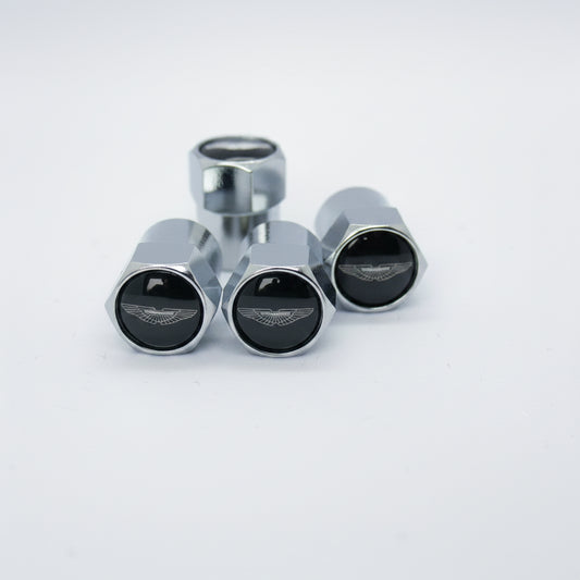 Aston Martin Style Tyre Valve Cap - Nut Style (Set of 4)