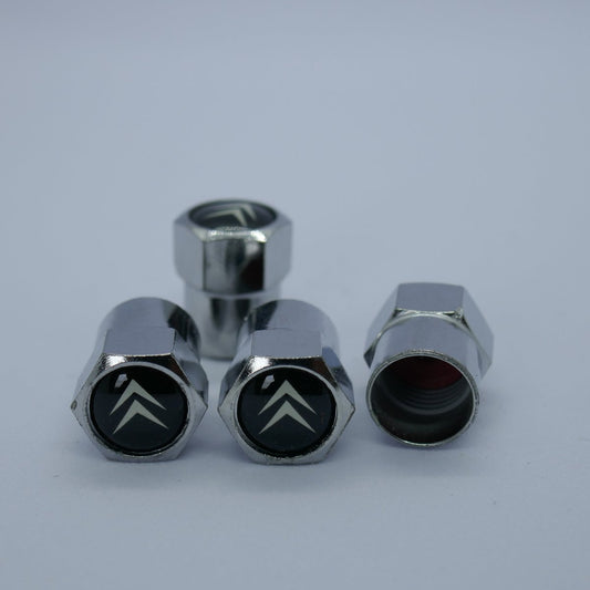 Citroen Style Tyre Valve Cap - Nut Style (Set of 4)