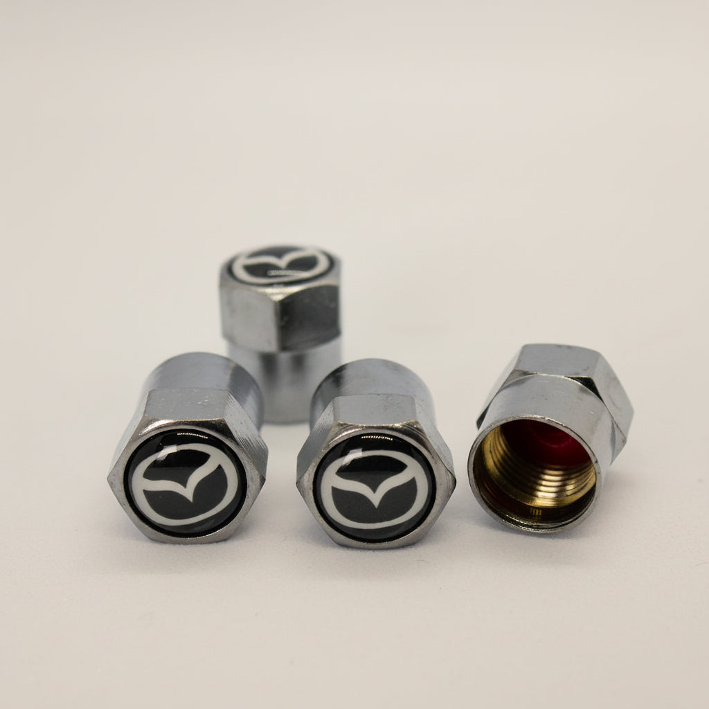 Mazda Style Tyre Valve Cap - Two Styles Style (Set of 4)