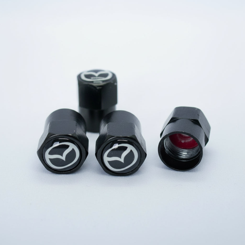 Mazda Style Tyre Valve Cap - Two Styles Style (Set of 4)