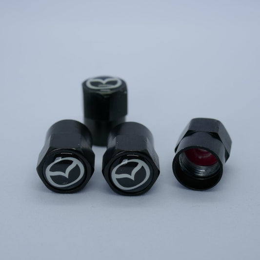 Mazda Style Tyre Valve Cap - Two Styles Style (Set of 4)