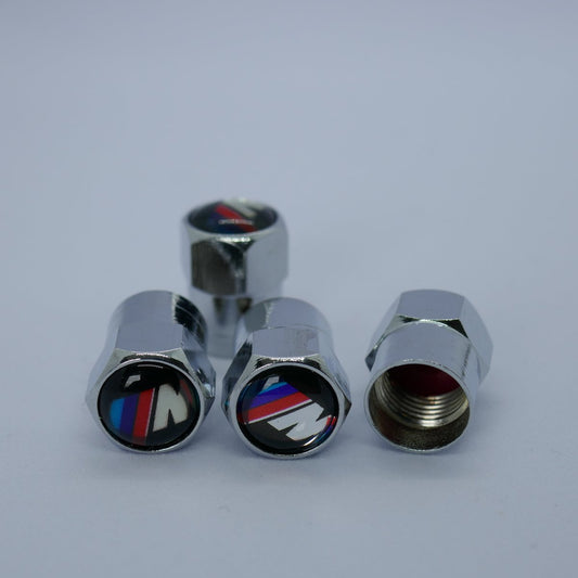 BMW M Sport Style Tyre Valve Cap - Nut Style (Set of 4)