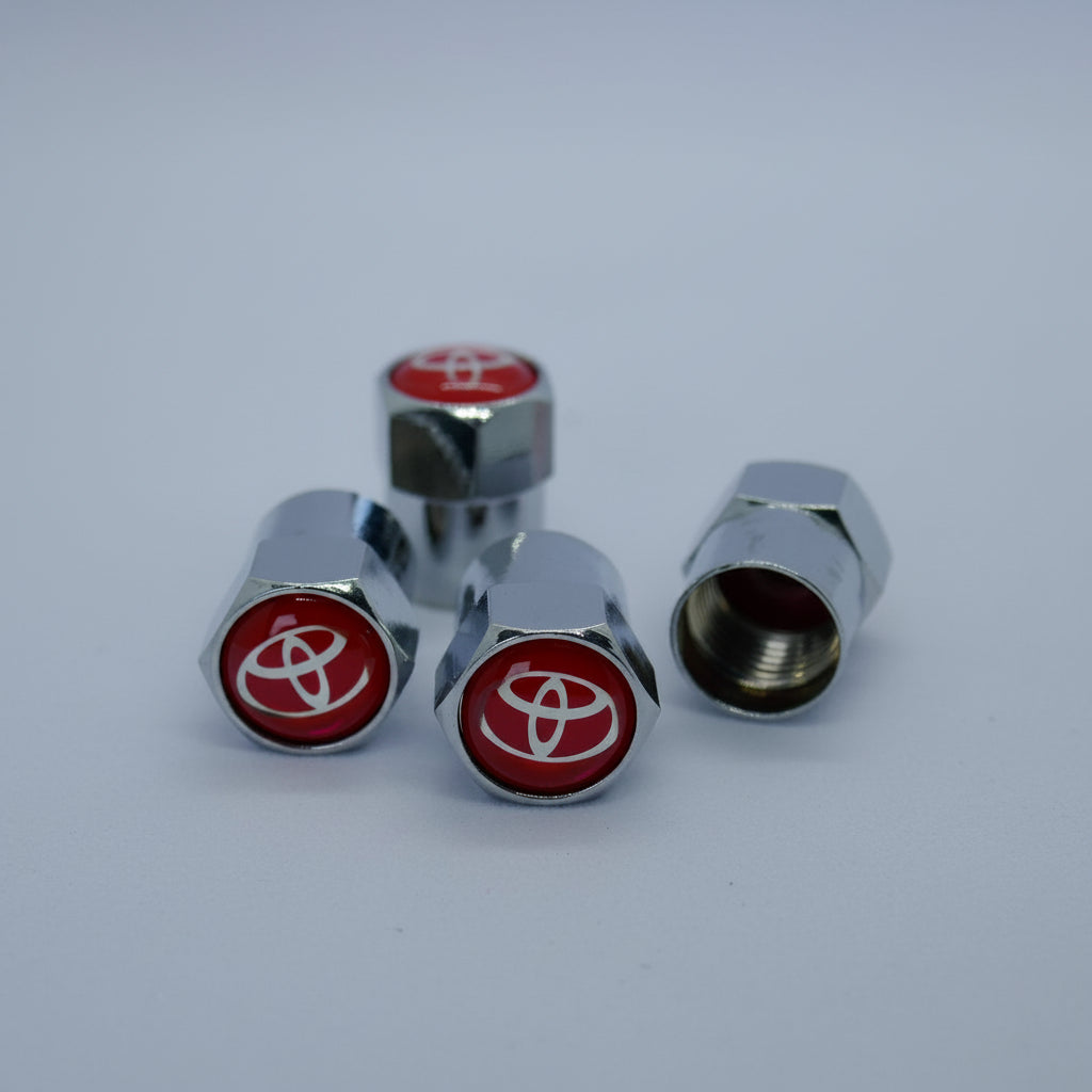 Toyota Style Tyre Valve Cap - Nut Style (Set of 4)