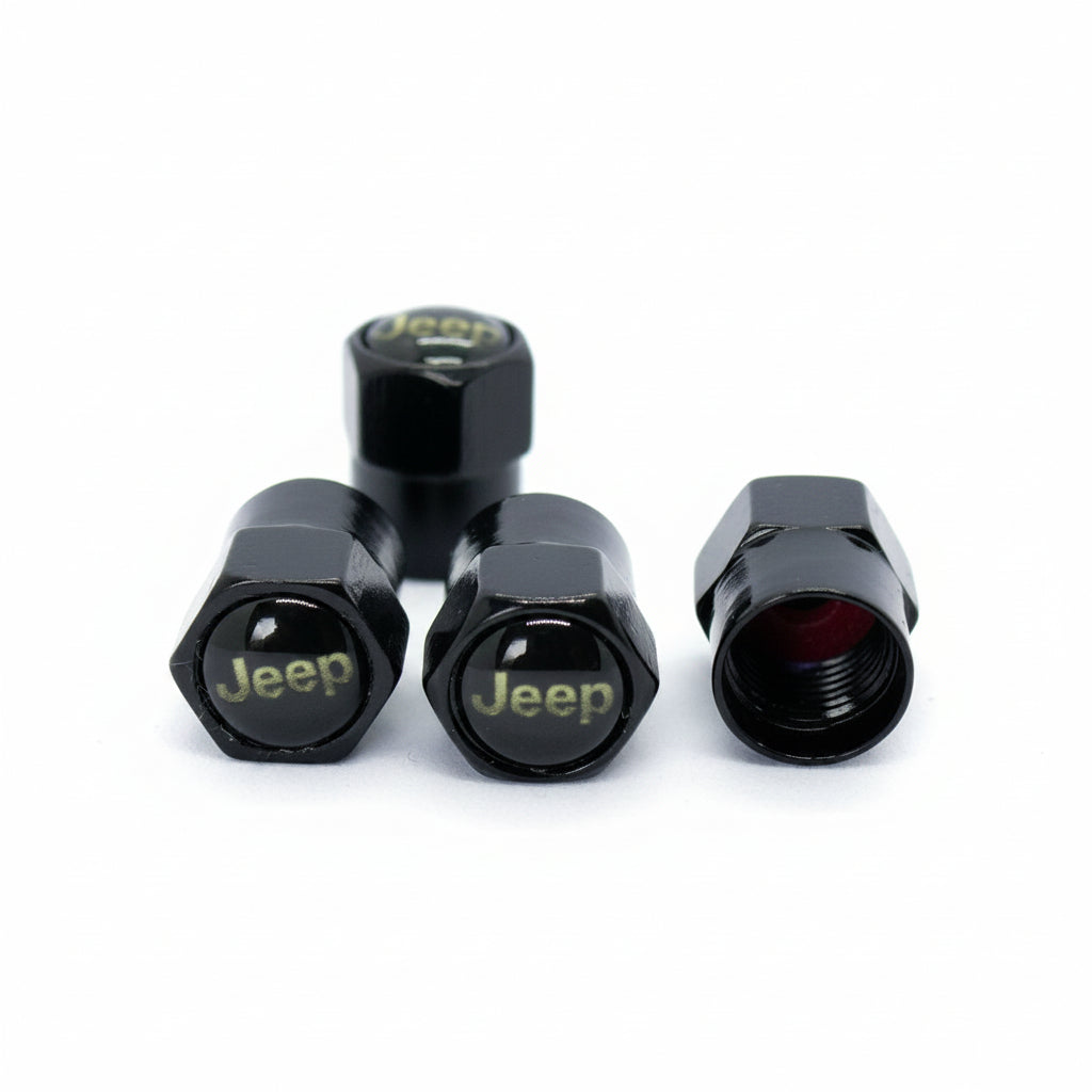 Jeep Style Tyre Valve Cap - Nut Style (Set of 4)