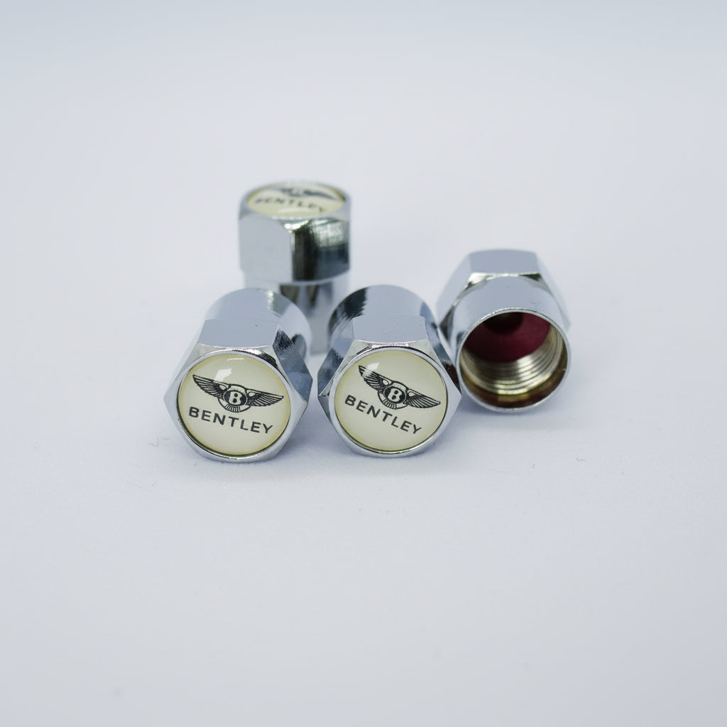 Bentley Style Tyre Valve Cap - Nut Style (Set of 4)