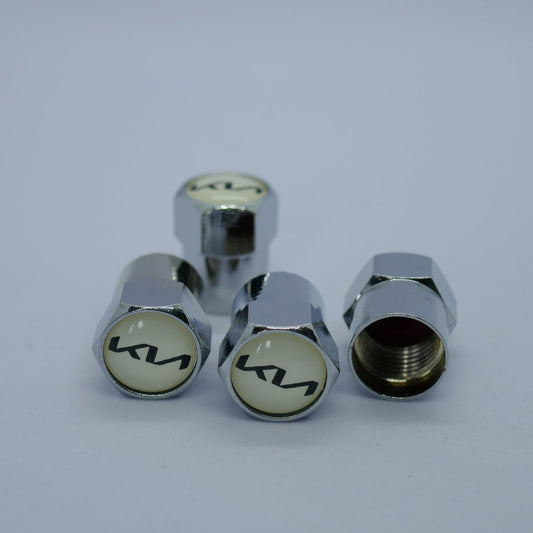 Kia Style Tyre Valve Cap - Nut Style (Set of 4)