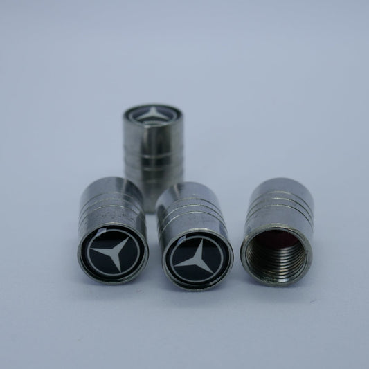 Mercedes-Benz Style Tyre Valve Cap - Barrel Style (Set of 4)