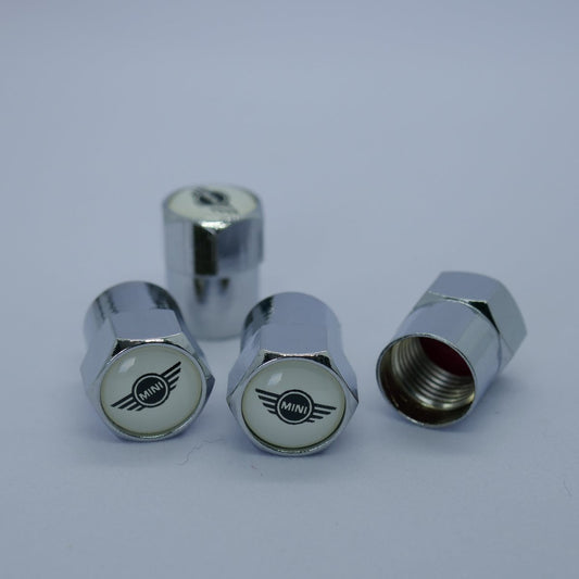 Mini Style Tyre Valve Cap - Nut Style (Set of 4)