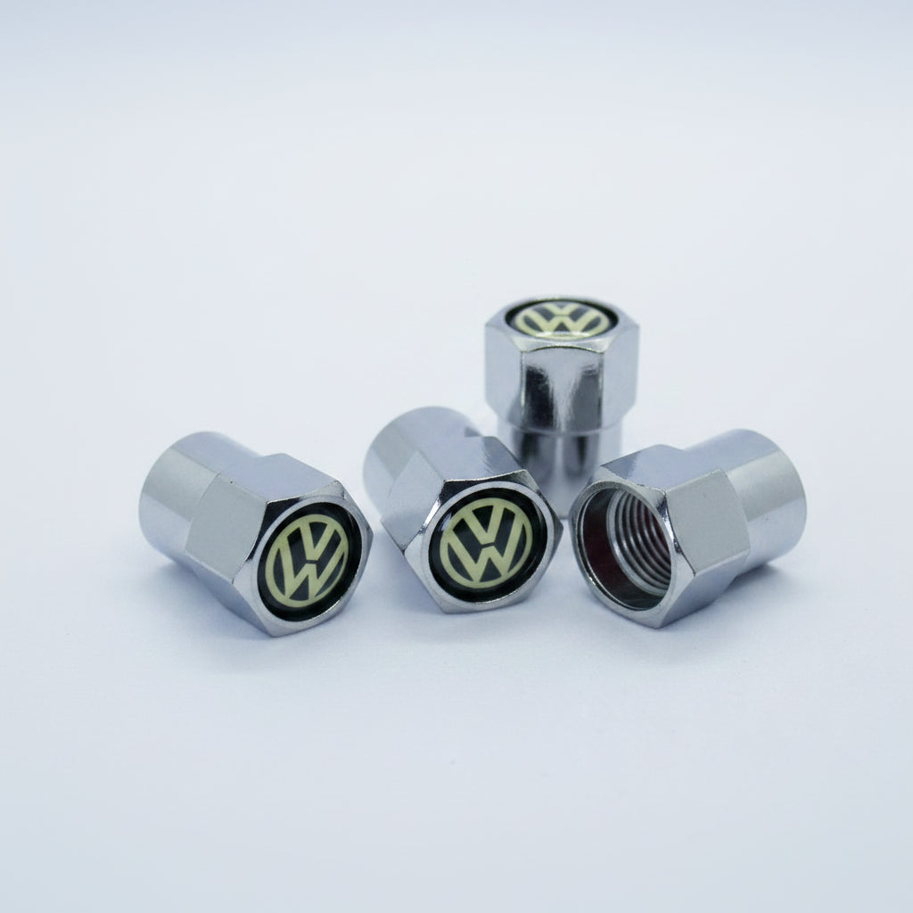 Volkswagen Style Tyre Valve Cap - Nut Style (Set of 4)
