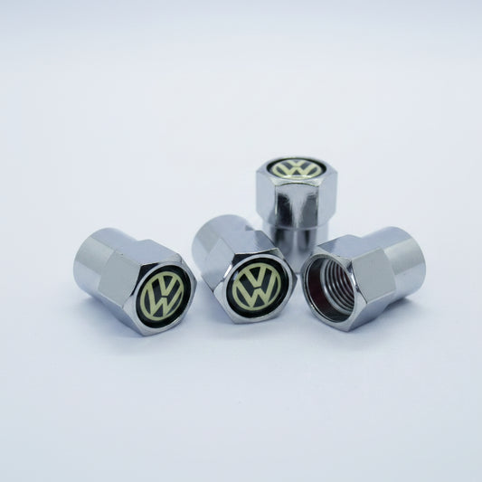 Volkswagen Style Tyre Valve Cap - Nut Style (Set of 4)