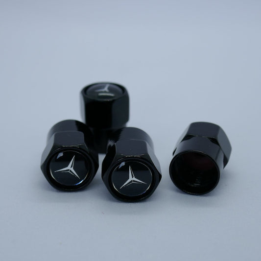 Mercedes-Benz Style Tyre Valve Cap - Nut Style (Set of 4)