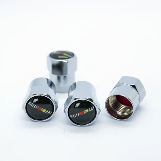 Mitsubishi Ralliart Style Tyre Valve Cap - Nut Style (Set of 4)