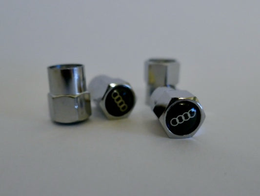 Audi Style Tyre Valve Cap - Nut Style (Set of 4)