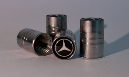 Mercedes-Benz Style Tyre Valve Cap - Barrel Style (Set of 4)