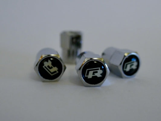VW "R" Style Tyre Valve Cap - Nut Style (Set of 4)
