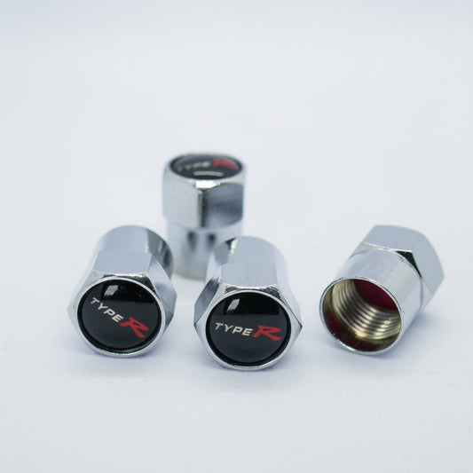 Honda Type R Style Tyre Valve Cap - Nut Style (Set of 4)