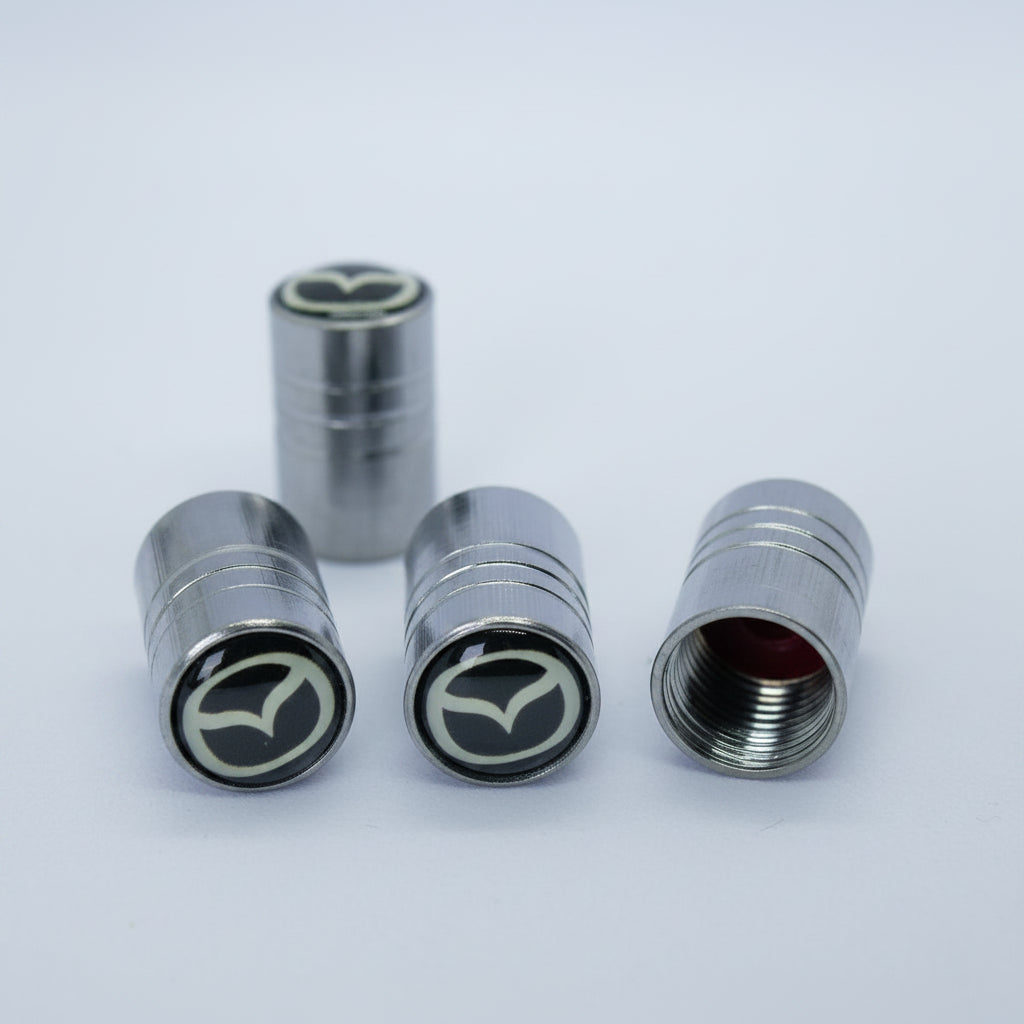 Mazda Style Tyre Valve Cap - Two Styles Style (Set of 4)