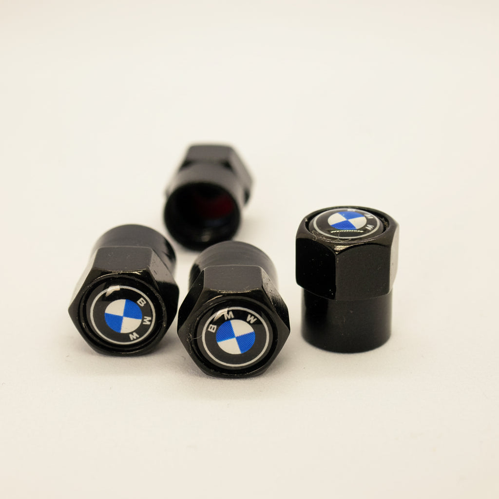 BMW Style Tyre Valve Cap - Nut Style (Set of 4)