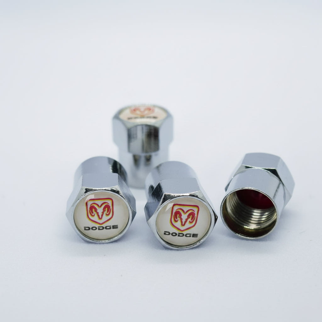 Dodge RAM Style Tyre Valve Cap - Nut Style (Set of 4)