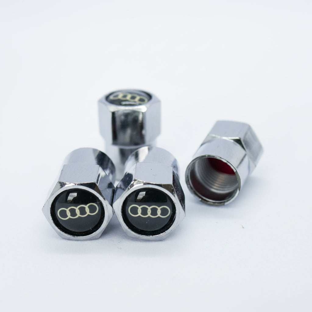 Audi Style Tyre Valve Cap - Nut Style (Set of 4)