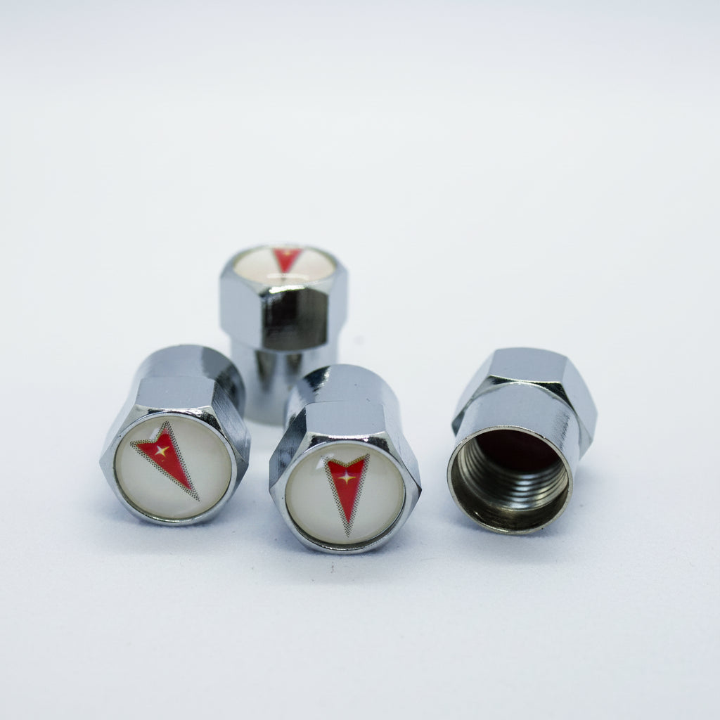 Pontiac Style Tyre Valve Cap - Nut Style (Set of 4)