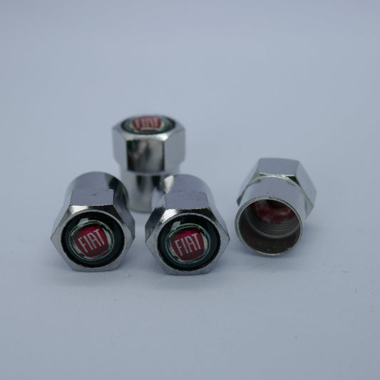 Fiat Style Tyre Valve Cap - Nut Style (Set of 4)