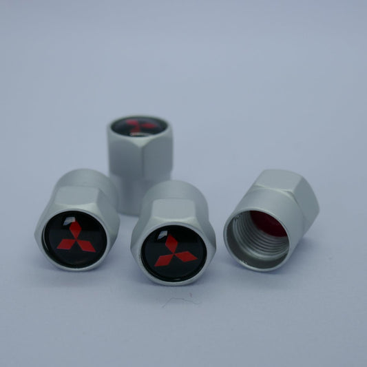 Mitsubishi Style Tyre Valve Cap - Nut Style (Set of 4)