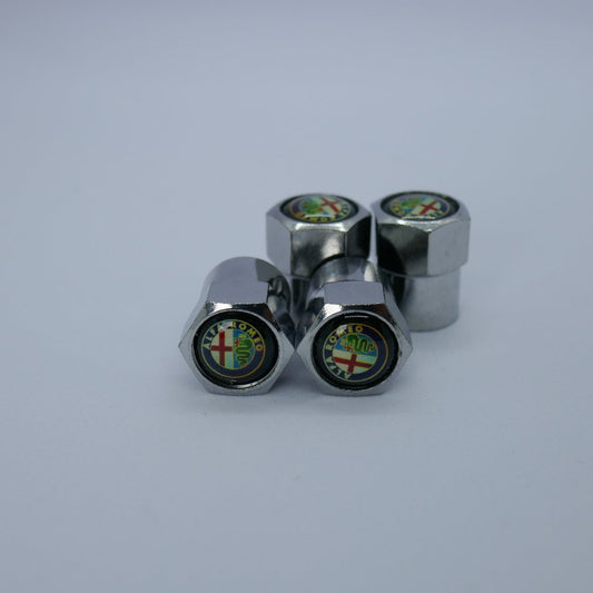 Alfa Romeo Style Tyre Valve Cap - Nut Style (Set of 4)