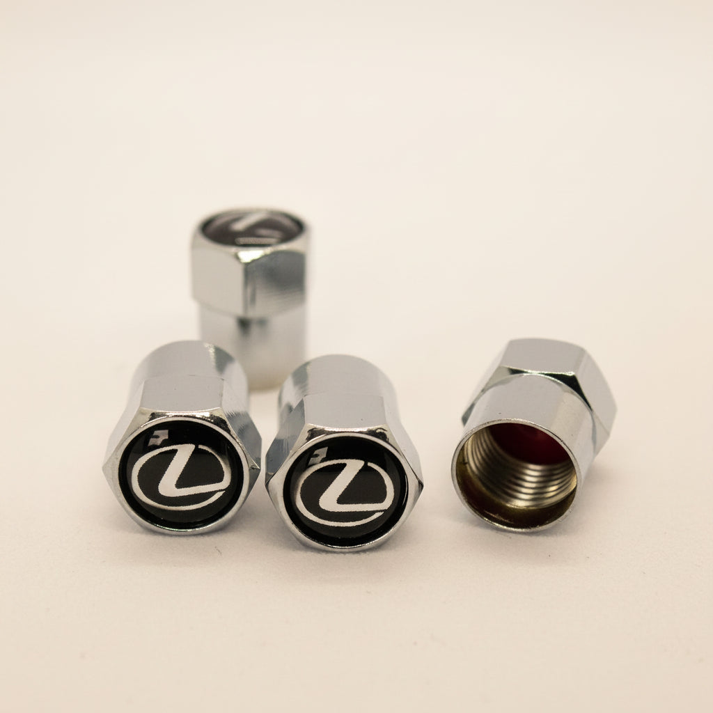 Lexus Style Tyre Valve Cap - Nut Style (Set of 4)