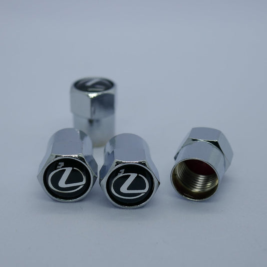 Lexus Style Tyre Valve Cap - Nut Style (Set of 4)