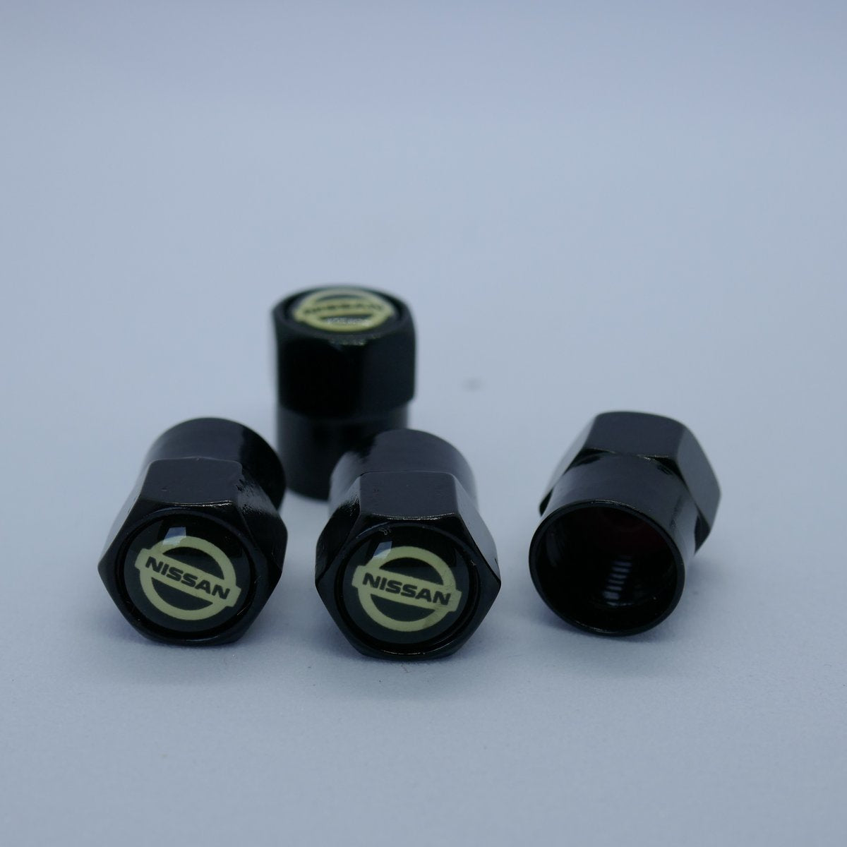 Nissan Style Tyre Valve Cap - Nut Style (Set of 4)