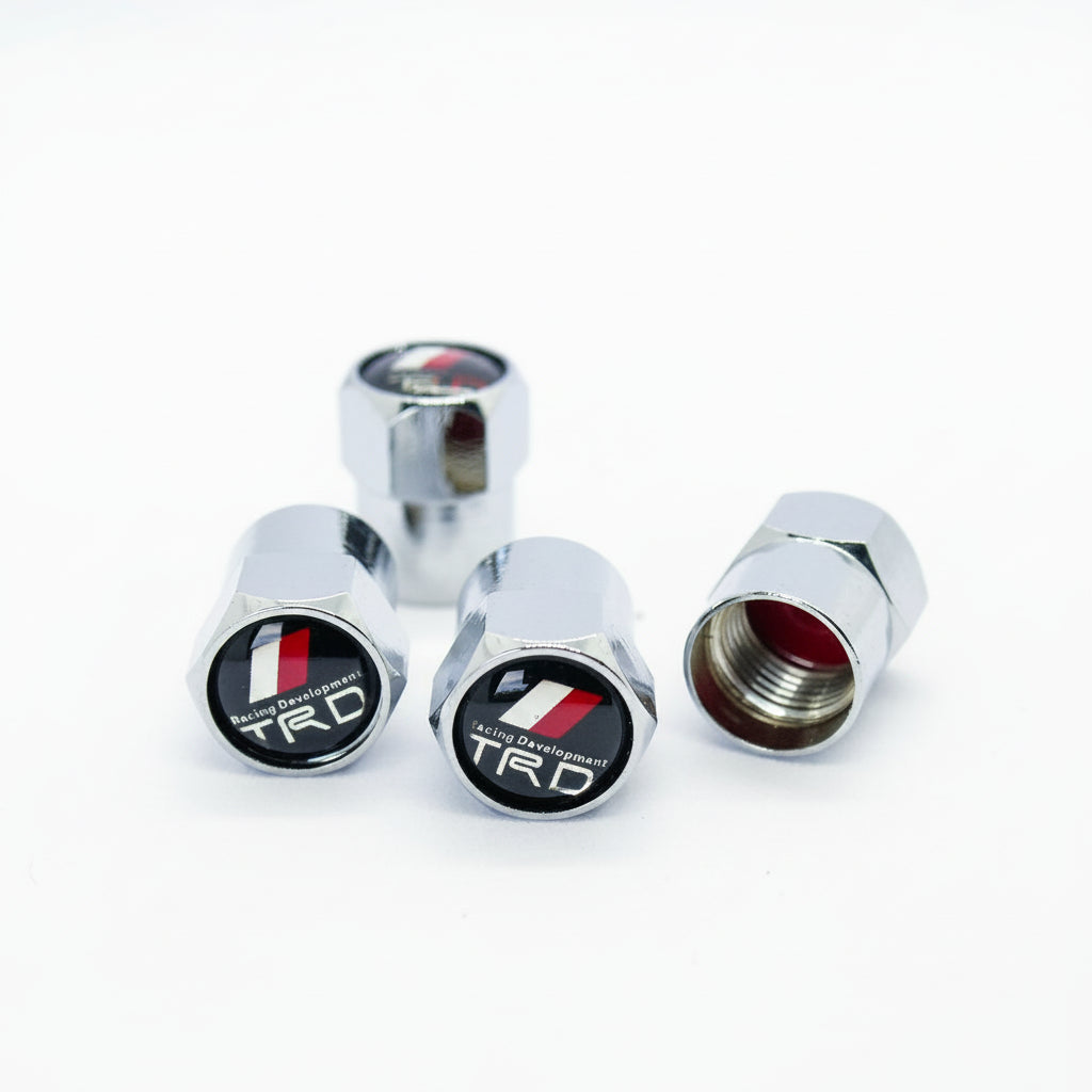 Toyota TRD Style Tyre Valve Cap - Nut Style (Set of 4)