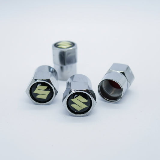 Suzuki Style Tyre Valve Cap - Nut Style (Set of 4)