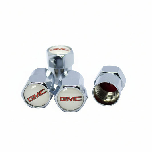GMC Style Tyre Valve Cap - Nut Style (Set of 4)