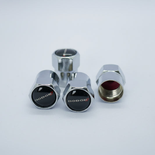 Dodge Style Tyre Valve Cap - Nut Style (Set of 4)