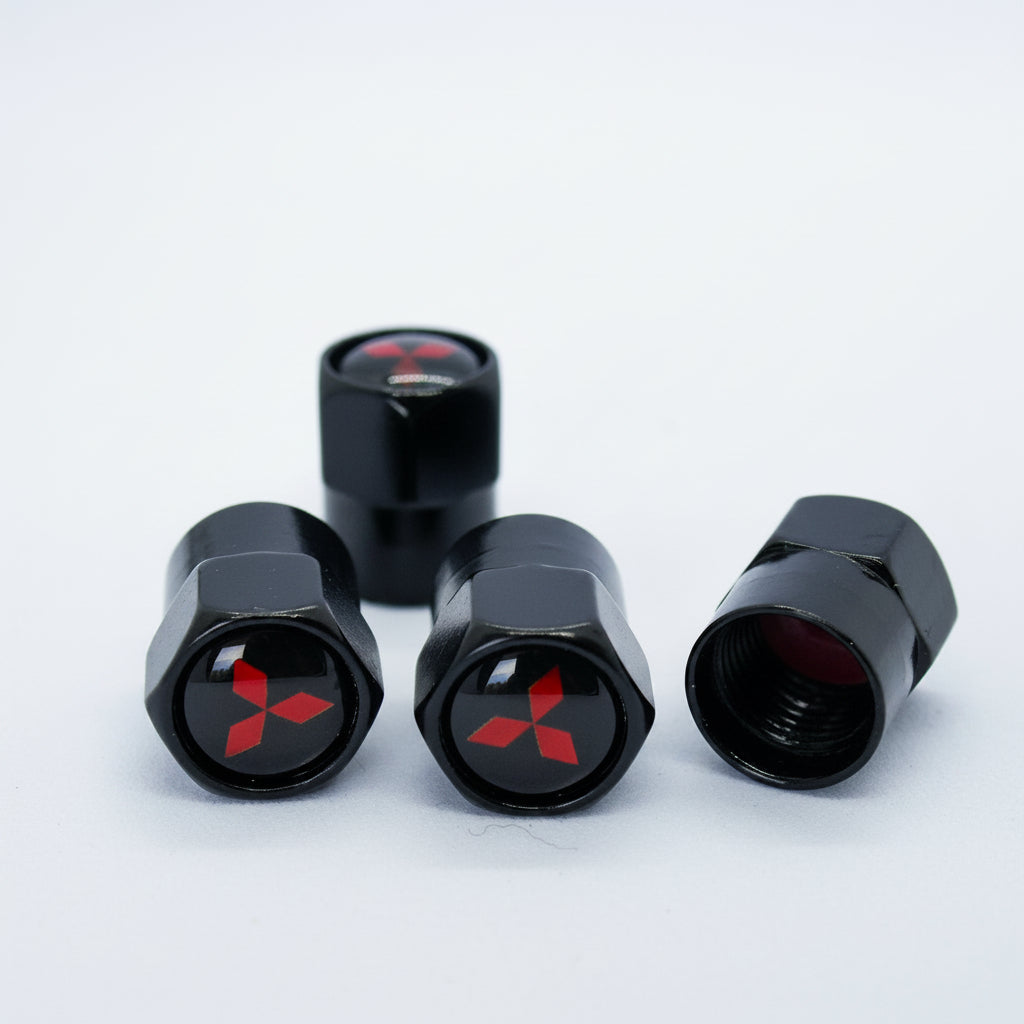 Mitsubishi Style Tyre Valve Cap - Nut Style (Set of 4)