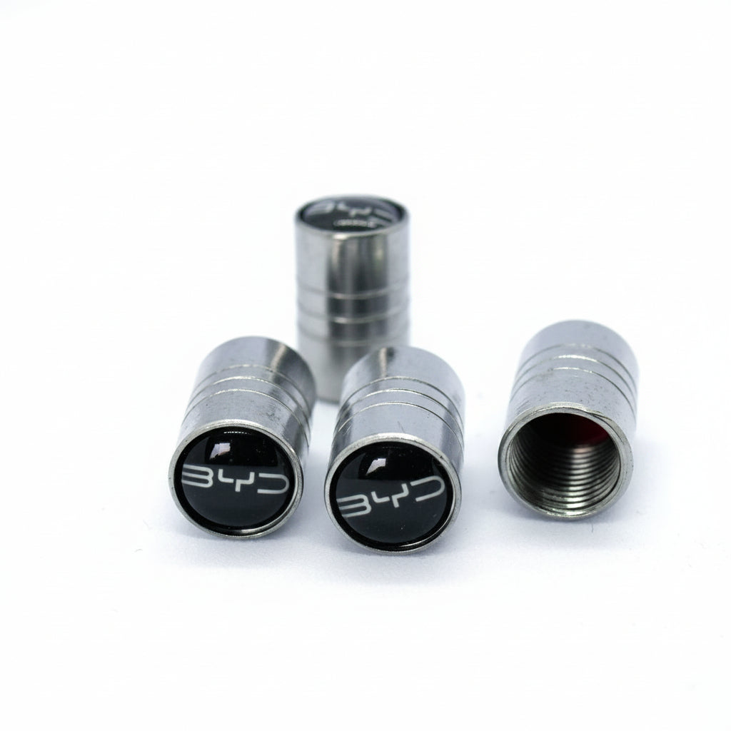BYD Style Tyre Valve Cap - Barrel Style (Set of 4)